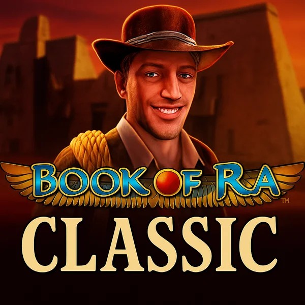 Book of Ra Classic online game logo by Novomatic on ggranawincasino.com