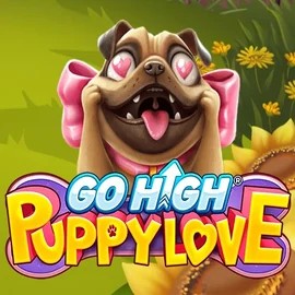 Go High Puppy Love slot logo by RubyPlay at Granawin Casino